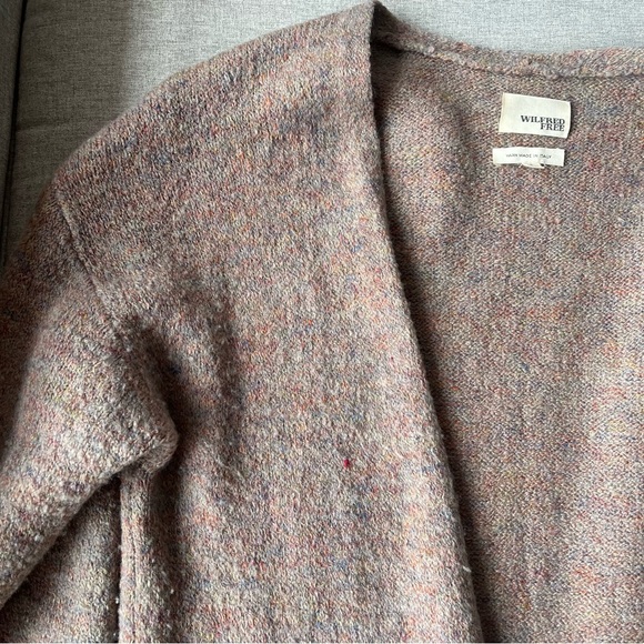 ARITZIA | Wilfred Free Aronson Wool Blend Open Cardigan in Speckled Rose Pink S - Picture 9 of 16